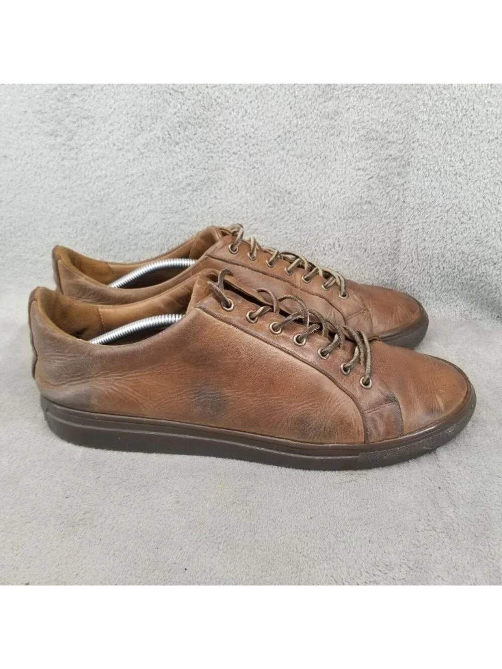 Thursday Shoes Mens Size 13 Brown Leather Lace Up Sneakers *Read*